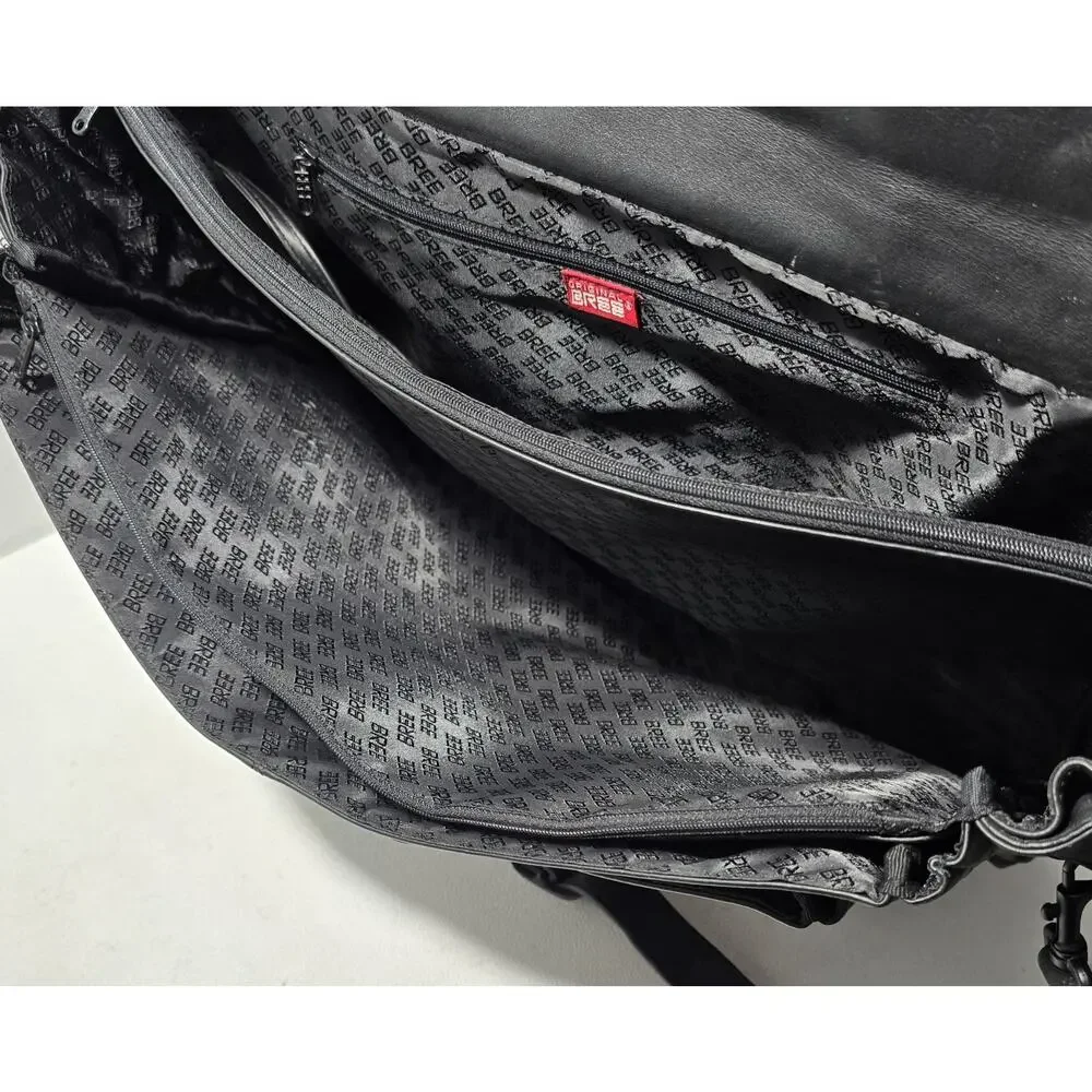 BREE of Germany LEATHER BRIEFCASE Laptop Bag Document Bag Black